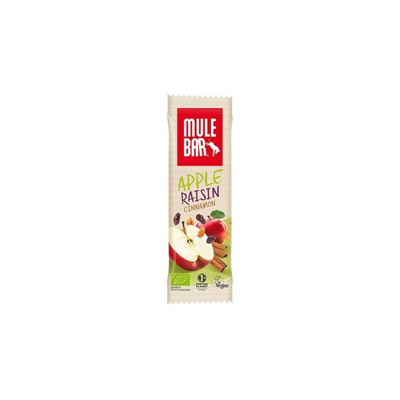MULEBAR Barre énergétique Bio & Vegan – Pomme Raisins Cannelle
