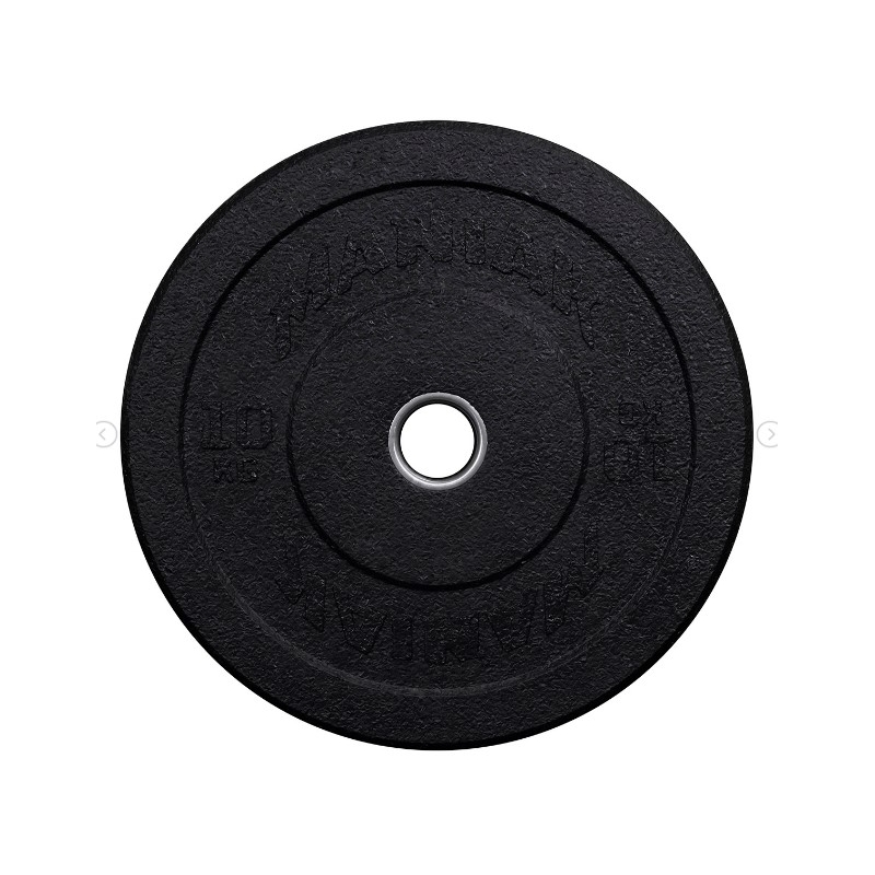 DISQUE BUMPER HITEMP BLACK LOGO STEEL RING 10KG DISQUE BUMPER HITEMP BLACK LOGO STEEL RING 10KG