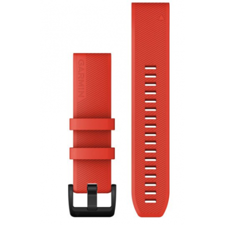 GARMIN BRACELET QUICKFIT 22 WATCH BAND Laser Red with Black Stainless Steel Hardware